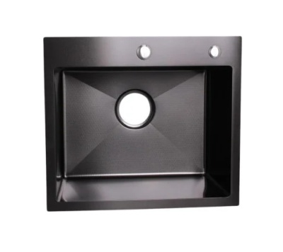 Мойка кухонная PROMO WS-35044BD+W02-114B с сифоном, дозатором и коландером Wisent