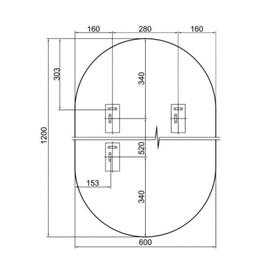 Зеркало 60x120 см Алмаз-Люкс Д-035