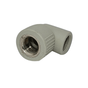 Колено ПП с внутренней резьбой, серый, VALFEX