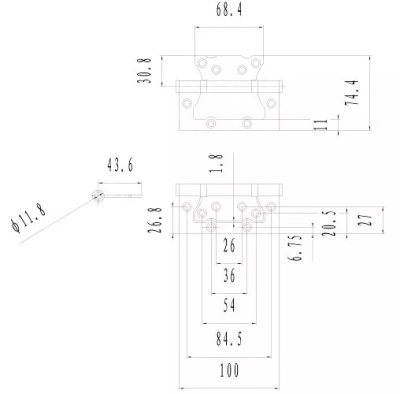Петля 100 мм накладная античная медь E-2BB-100 AC Фабрика замков