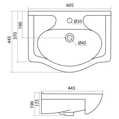 Умывальник 60 см Santek Селигер 1WH110268
