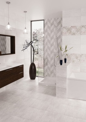 Декор для стен Скарлетт 2 светло-серый 600x300мм Березакерамика