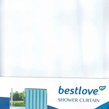 Занавеска для ванны 180х180 см с кольцами белый Bestlove JG-002-White
