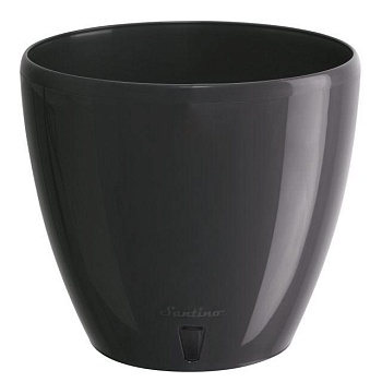 Горшок с дренажным картриджем 1,5 л DECO TWIN Антрацит