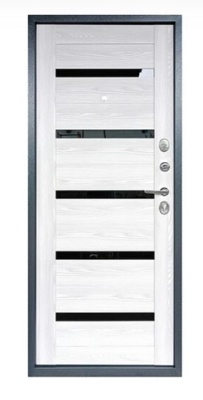 Дверь входная металлическая ТИТАН 2050x860 правая, графит/ривьера айс Промет