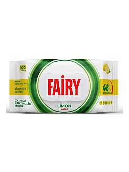 Салфетки влажные для уборки Fairy c маслом лимона, 100 шт