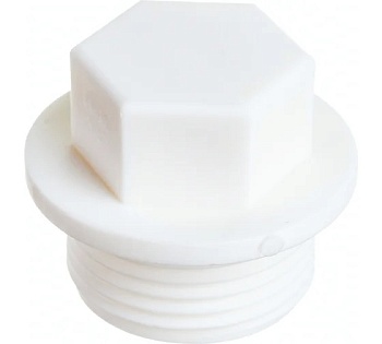 Заглушка резьбовая PPRС, белый, Политэк 