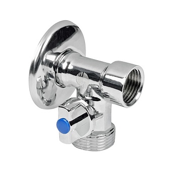 Кран шаровой латунный 1/2''х3/4''х1/2'' левый VALFEX VF.256.N.05