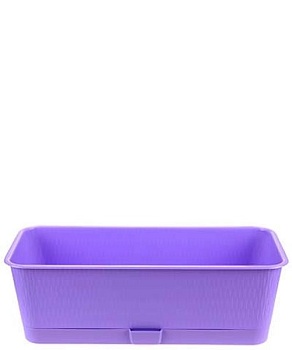 Ящик балконный Прованс, 40x17x13см, 6 л, лаванда с поддоном Ящик балконный Прованс, 40x17x13см, 6 л, лаванда с поддоном