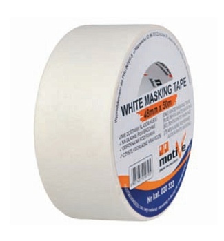 Лента клейкая WHITE MASKING TAPE белая 48ммх50м (020333) INTERS