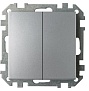 ВЫКЛЮЧАТЕЛЬ 2-клавишный С5 10-527 серебро, Стиль, Bylectrica