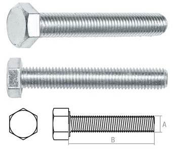 Болт с шестигранной головкой М8x45 мм STARFIX