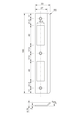Ответная планка BP-1425-AB Apecs