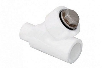 Фильтр полипропиленовый, внутр/нар 25 мм 45 гр, белый, РосТурПласт