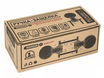 Ручка защелка 6072 PB BK Фабрика замков