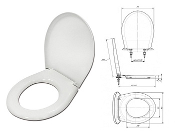 Сиденье для унитаза Универсал белое, ИнкоЭр