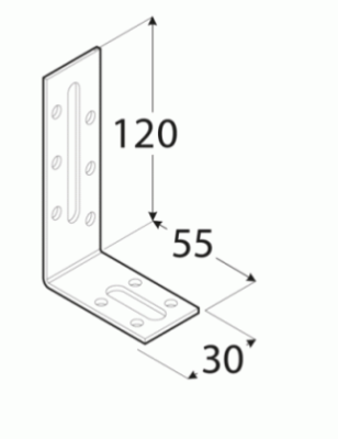 Уголок регулируемый RKRD 4 120х55х30 1.5 мм, ROCK Solid