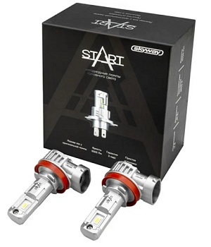 Лампа светодиодная автомобильная START H11 PGJ19-2 12V 40W 5000Лм 6000К SKYWAY S08201622, 2шт