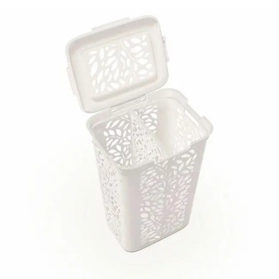 Корзина для белья Leaves 60 л молочный Полимербыт 4348917