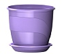 Горшок для цветов Венеция  0,75л лаванда, с поддоном