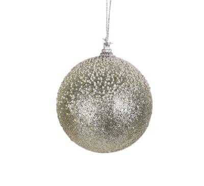 Шар елочный Champagne Sugar 8 см, CAA126030