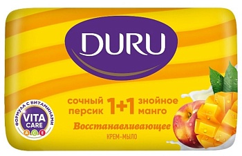 Крем-мыло 1+1 Манго и Персик 80 г DURU