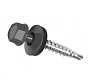 Саморез кровельный 4.8х29 мм серый графит, RAL7024, (250 шт) DAXMER
