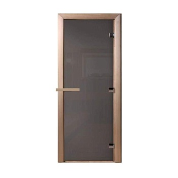 Дверь для бани Затмение 70х180 DoorWood DW03554 (графит матовый, коробка листва)