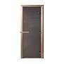 Дверь для бани Затмение 70х180 DoorWood DW03554 (графит матовый, коробка листва)