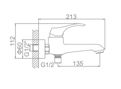 Смеситель для ванны и душа L3242 LEDEME
