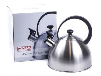 Чайник со свистком, нержавеющая сталь, 3.0 л, GS-04003B-3.0L