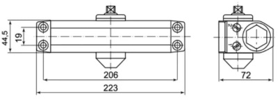 Доводчик дверной 1085 BC коричневый PALLADIUM