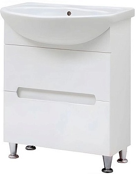 Тумба напольная Моника Door 60 (белая) КАКСА-А под умывальник Элеганс 60