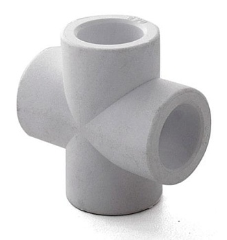 Крестовина полипропиленовая, 25 мм, серый, РосТурПласт