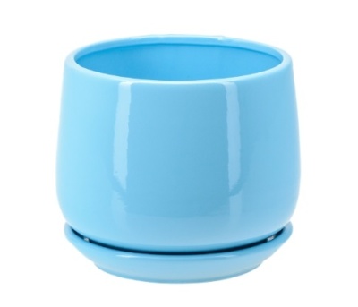 Горшок для цветов керамический с подставкой 21.8x18.9 см, TX8390000-1Bl