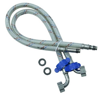 Подводка гибкая для смесителей угловая ЦС нейлон, штуцер 31/17мм, 1/2”Г-угол хM10, 50см 