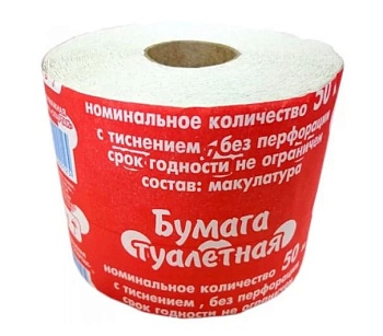 Бумага туалетная 1 слой, 50 м Yanka 4818109000 