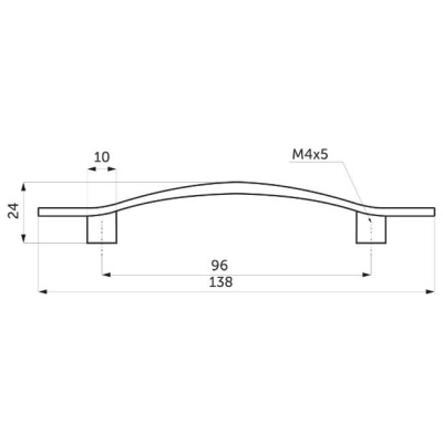 Ручка мебельная UN06-96 скоба хром GRIDLI 23597