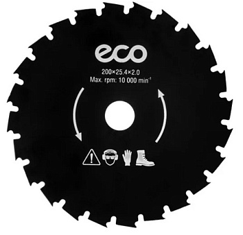 Нож для мотокосы 200х2.0x25.4 мм, 24 зуба, ECO GTP-24T