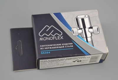 Кран трехпроходной для сантехнической арматуры 1/2"x1/2"x1/2" Н02451 Monoflex