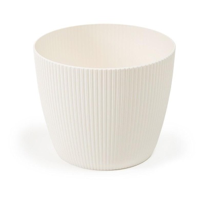 Кашпо для цветов пластмассовое кремовое 15x18 см Magnolia Jumper LA753-74 Lamela