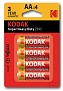 Элемент питания (батарейка) солевой Kodak R6-4BL EXTRA HEAVY DUTY