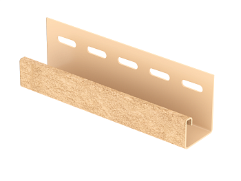 J-Планка 044Н для сайдинга винилового Ю-Пласт кирпич бежевый