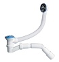 Сифон для ванны низкий h120mm с гибкой трубой 40х40/50 AVE129730 AV Engineering