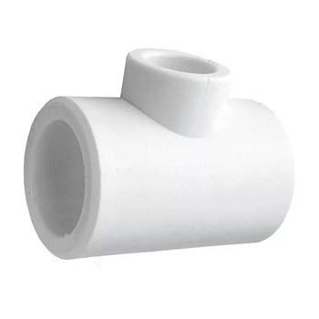 Тройник полипропиленовый редукционный 50x20x50 белый, РосТурПласт