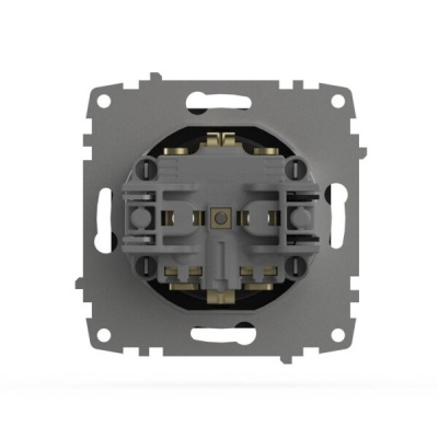 Розетка 1-ая Zena-Vega вантаблэк с заземлением EL-BI 609-014800-215