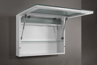 Шкаф навесной зеркальный Марсель ВШ 60 Белый глянцевый