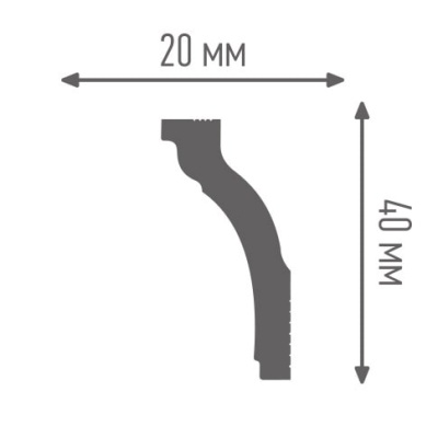 Потолочный плинтус ПЛИНТЭКС O 20/40