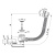 Сифон для ванны автомат, ALCAPLAST A55K-BL-01 Сифон для ванны автомат, ALCAPLAST A55K-BL-01
