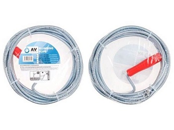 Трос сантехнический пружинный 9 мм 5 м сталь AV Engineering AVE34009050